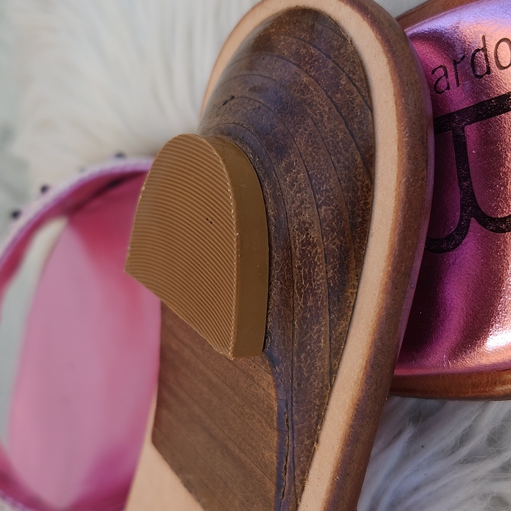 B2 BY BERNARDO FOUY EMBELLISHED LEATHER SLIDE SANDALS - Picture 6 of 9